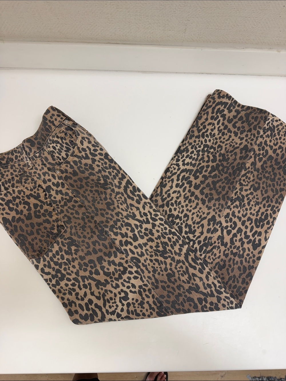 Gaps Leopard Print High Waist Jeans
